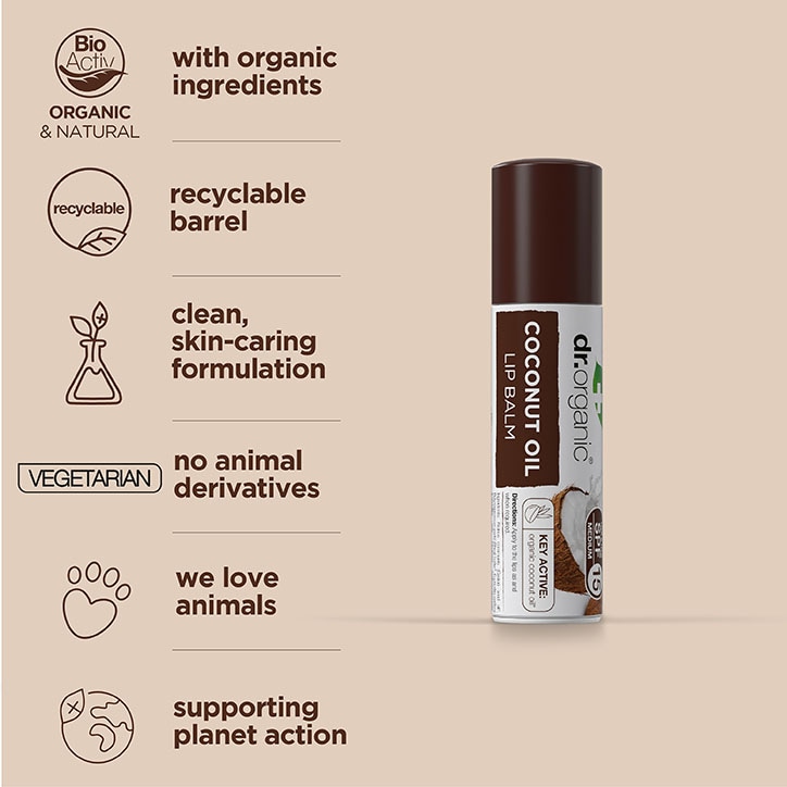Dr Organic Virgin Coconut Oil Lip Balm